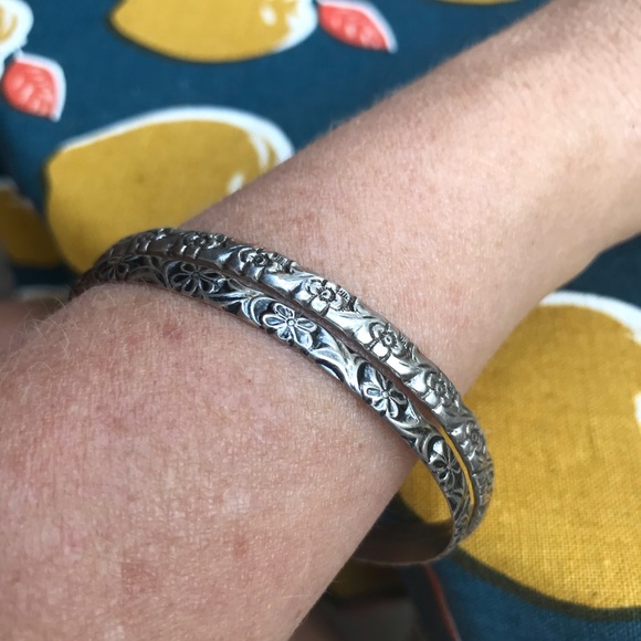 Gugliarmo Cini Sterling Silver Vintage Bangle Bracelet - Picture 9 of 12